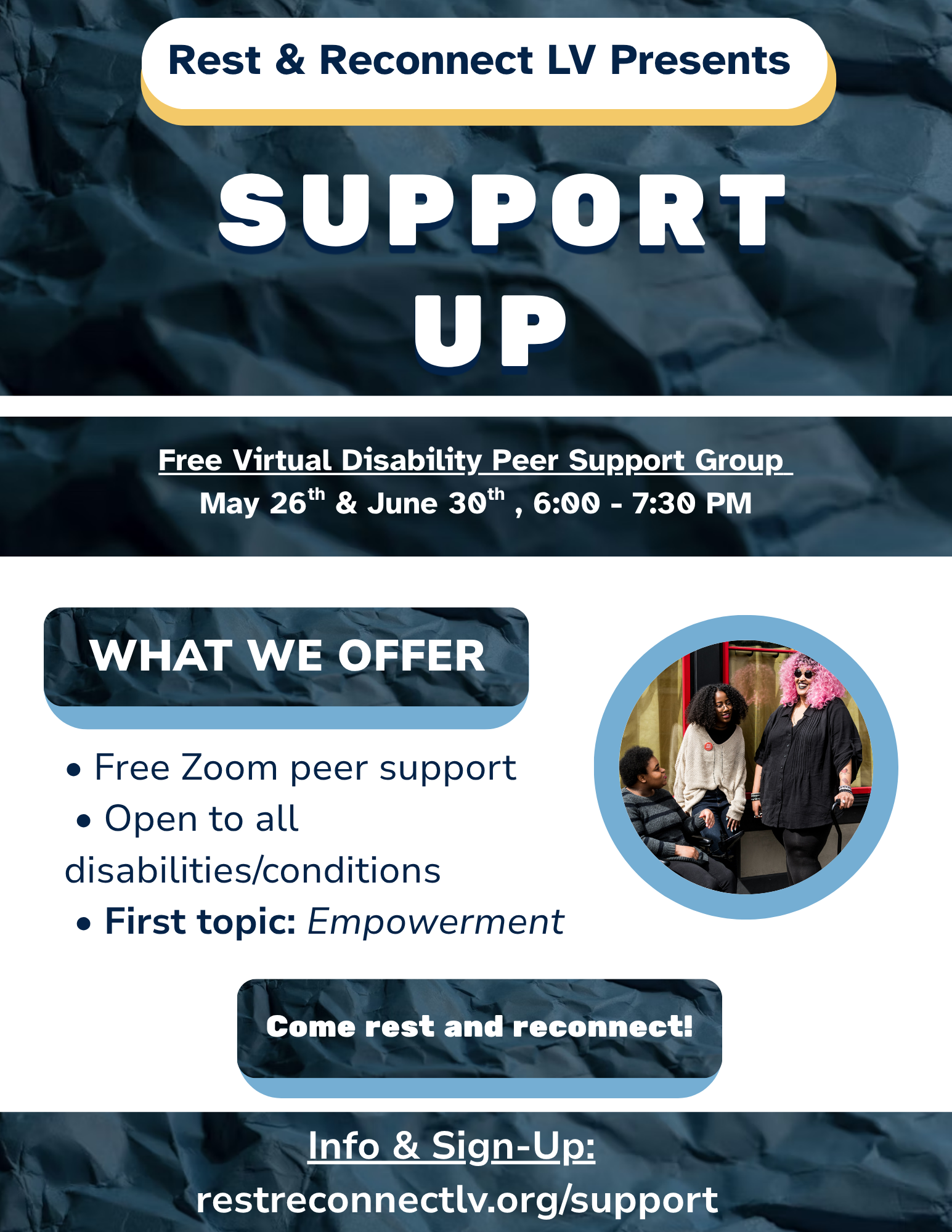Support UP empowerment session flyer